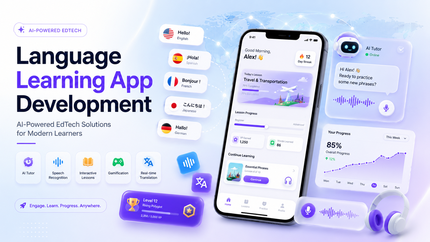 Language Learning App Development: Complete Guide to Features, Cost, Tech Stack & Monetization